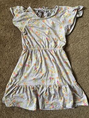Love Glam Girl - Girls' Floral Ruffle Sleeve Dress